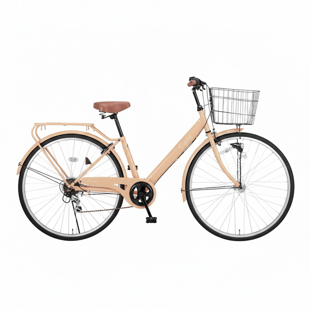 オオトモ 完成品 自転車 27インチ 組立済 LEDオートライト 6段変速