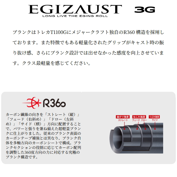 Major Craft（メジャークラフト） （25年8月新商品） エギゾースト 3G