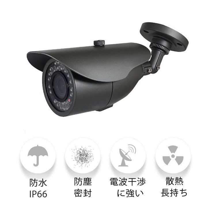 防犯DVRレコーダー+カメラ4台+20mケーブル4個+HDD（1TB）セット マウス