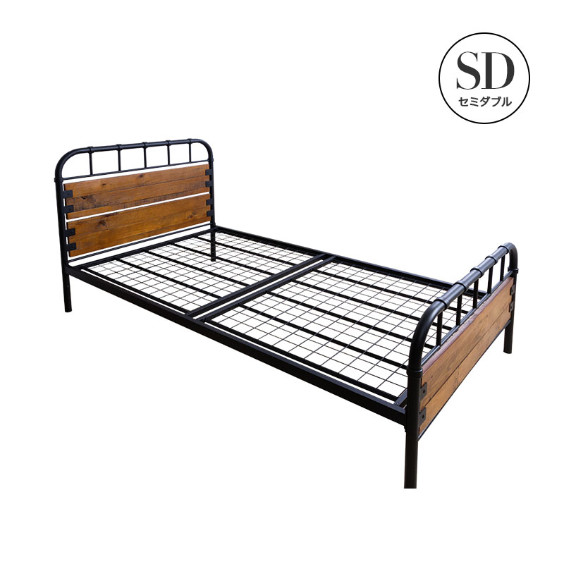 MINT ベッド ヴィンテージ調 セミダブルベッド アイアンベッド