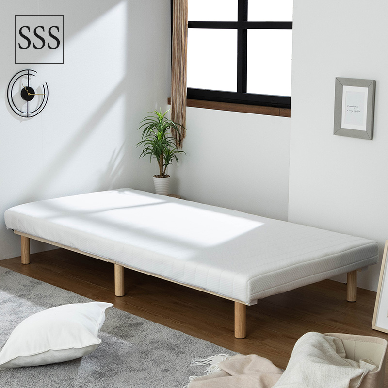 MINT 脚付きウレタンマットレス セミシングルショート ウレタン 天然木