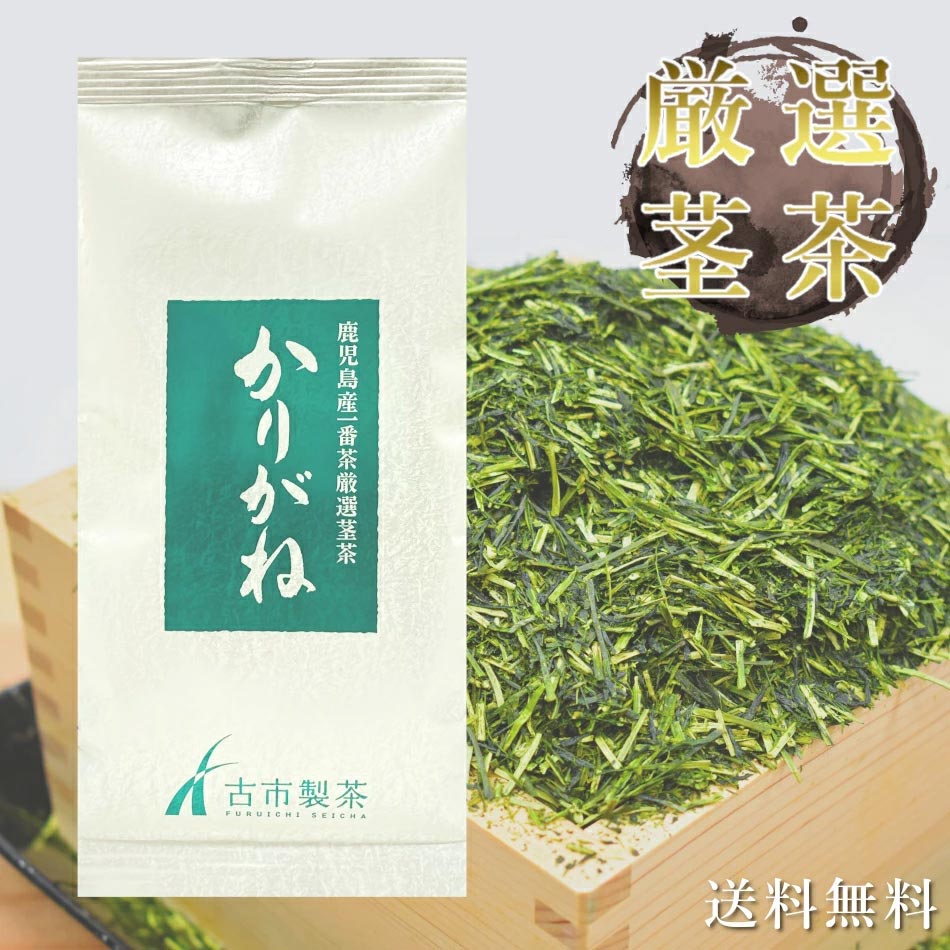 お茶 緑茶 茶葉 薩摩 かりがね ] かりがね茶 茎茶 鹿児島茶 100g 3本ご