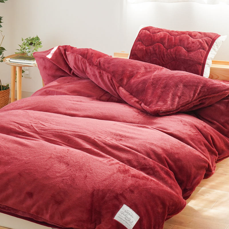 暖かい 掛け布団カバー シングル フランネル シンプル無地 あったか冬