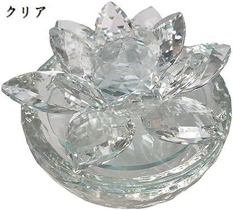 クリスタル サンキャッチャー 天然石 水晶 さざれ石 3点セット 蓮の花