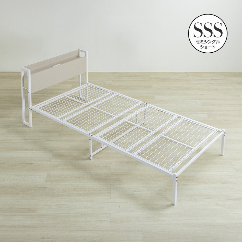 MINT 宮棚付きベッド 耐荷重300kg 高耐荷重 頑丈 スチールベッド