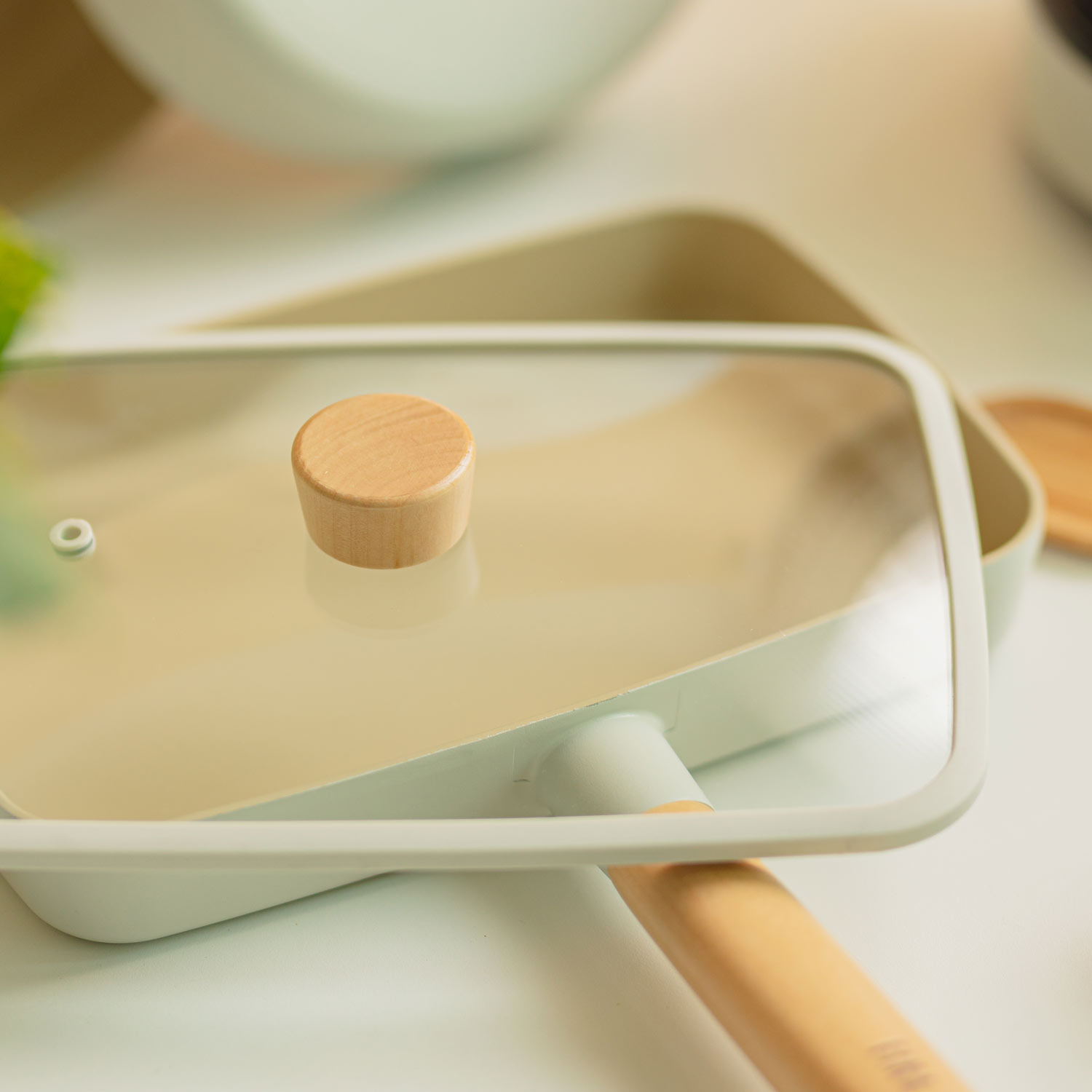 FIKA スクエア フライパン 29cm 専用蓋付き セラミック 四角 長方形