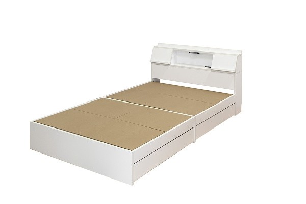 シングル ベッド 引出し 収納 LEDライト 照明付 USB コンセント