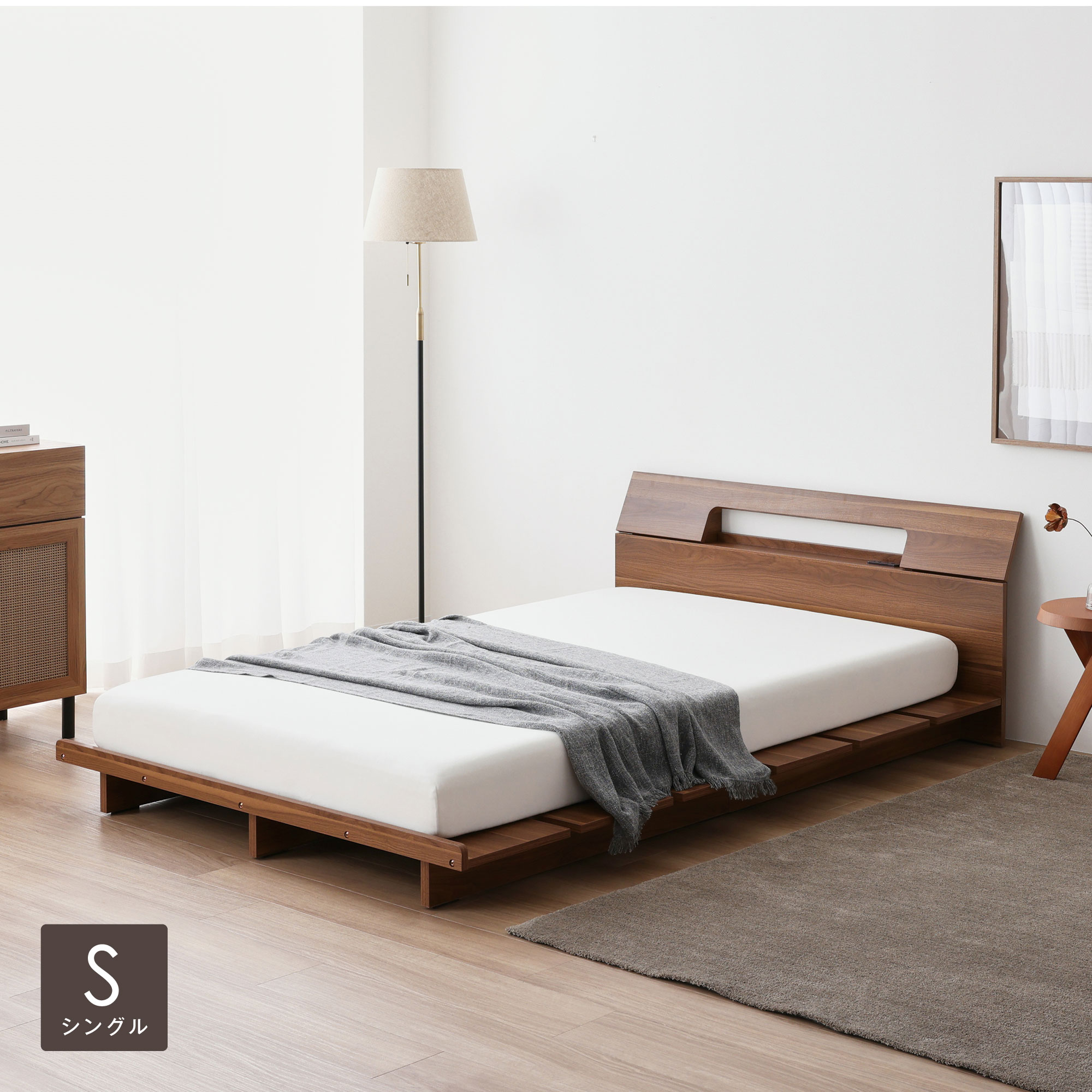 VENTOTA 【シングル】ベッド ベッドフレーム すのこベッド ヘッド