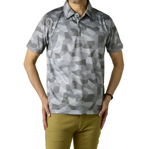 FLAG ON CREW 吸汗速乾 半袖 ポロシャツ メンズ ドライ ストレッチ