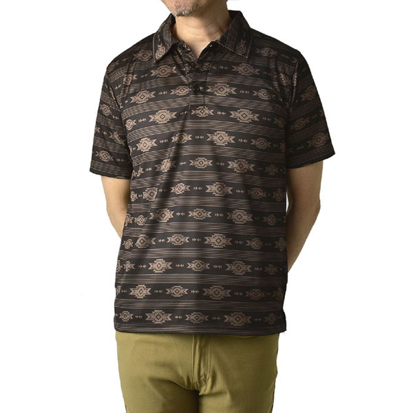 FLAG ON CREW 吸汗速乾 半袖 ポロシャツ メンズ ドライ ストレッチ