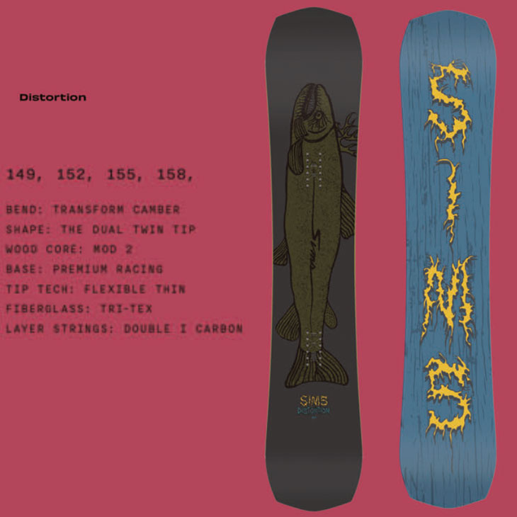 SIMS 24-25 SIMS シムス スノーボード 板 Distortion ディストーション
