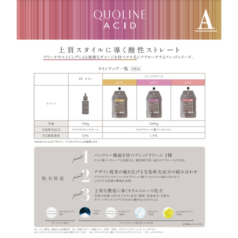 クオライン アリミノ アシッド SP オイル 100g ストレートパーマ液