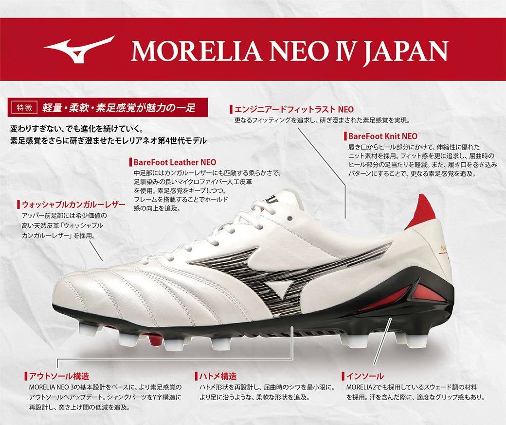 MIZUNO（ミズノ） モレリア NEO IV JAPAN 大人用 サッカースパイク