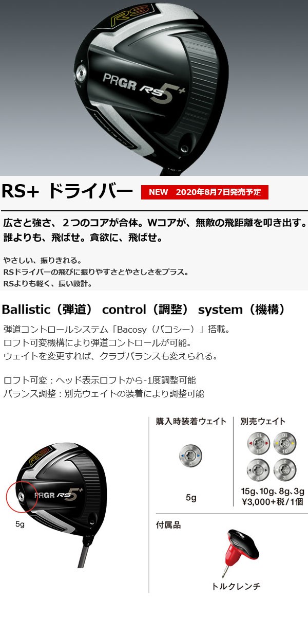 PRGR（プロギア） RS5(アールエス5) RS/RS F/RS+ ドライバー