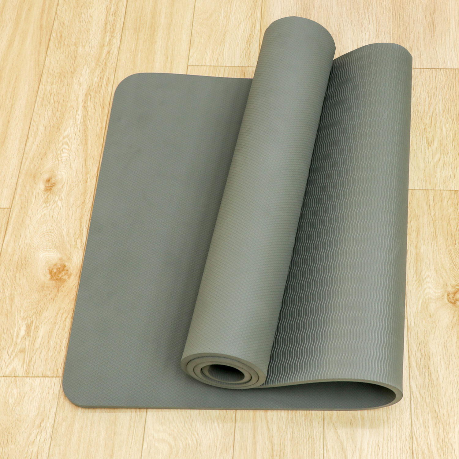 ヨガマット 183×61 ピラティスマット 10mm 厚手 カラフル バイカラー