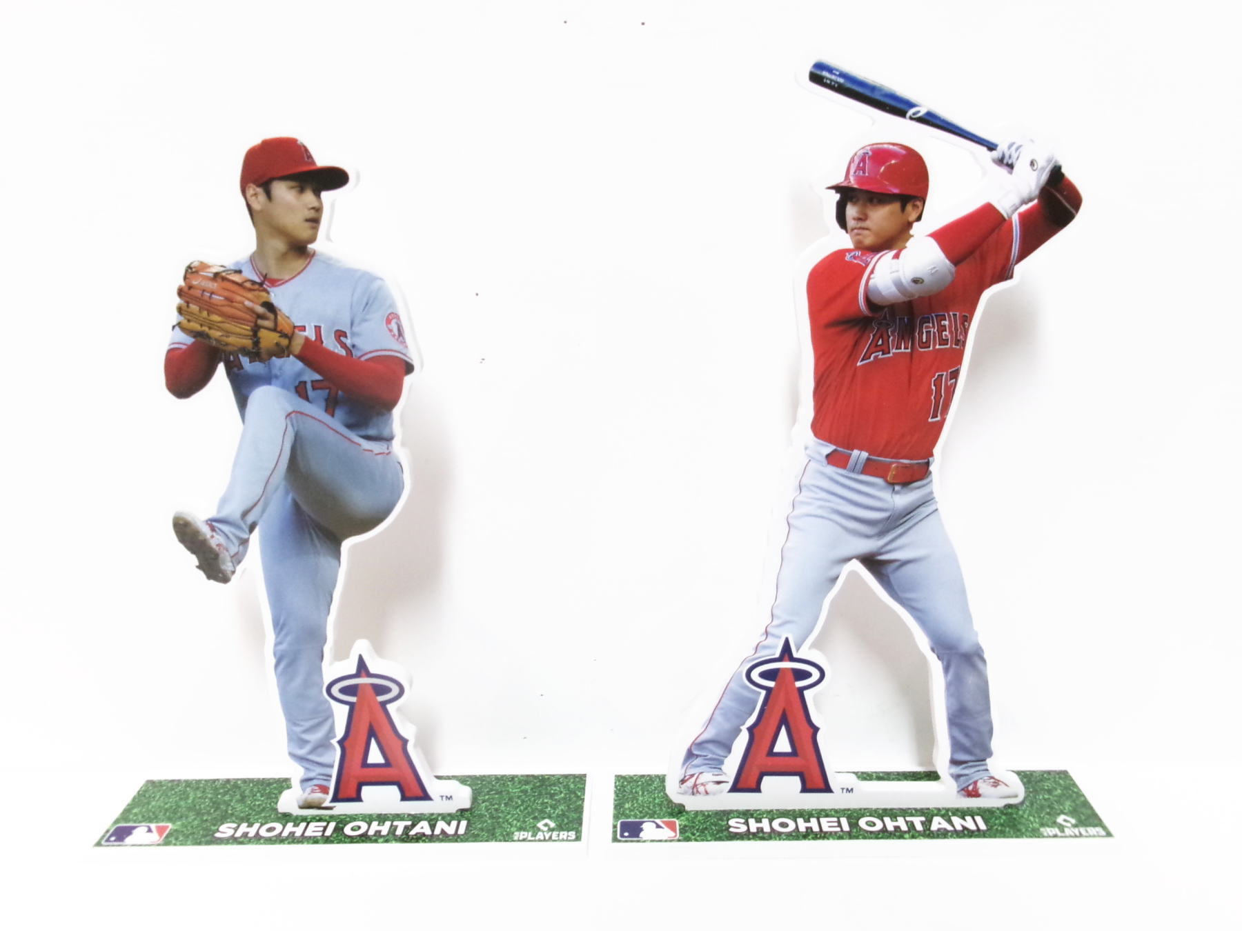 大谷翔平 二刀流 スタンドディスプレイ スタンディー 木製 投手と打者