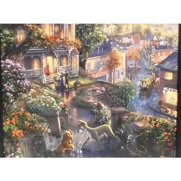 わんわん物語 レディ&トランプ トーマス・キンケード キャンバス