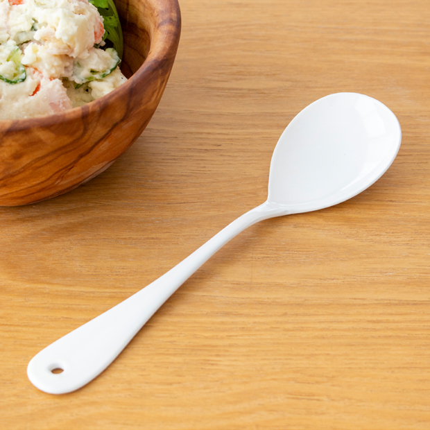 サラダスプーン サラダサーバー 琺瑯 ホーロー カトラリー Blanc