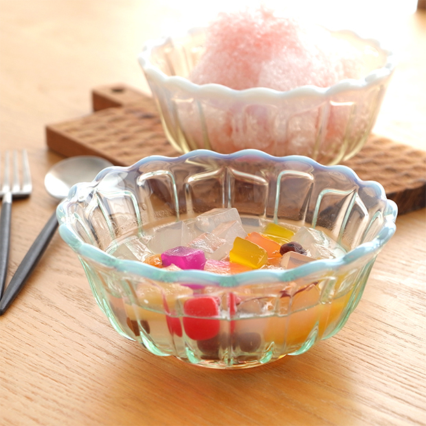 廣田硝子 ＼3/5はポイント10倍／ 廣田硝子 雪の花 洗鉢 14.2cm ブルー