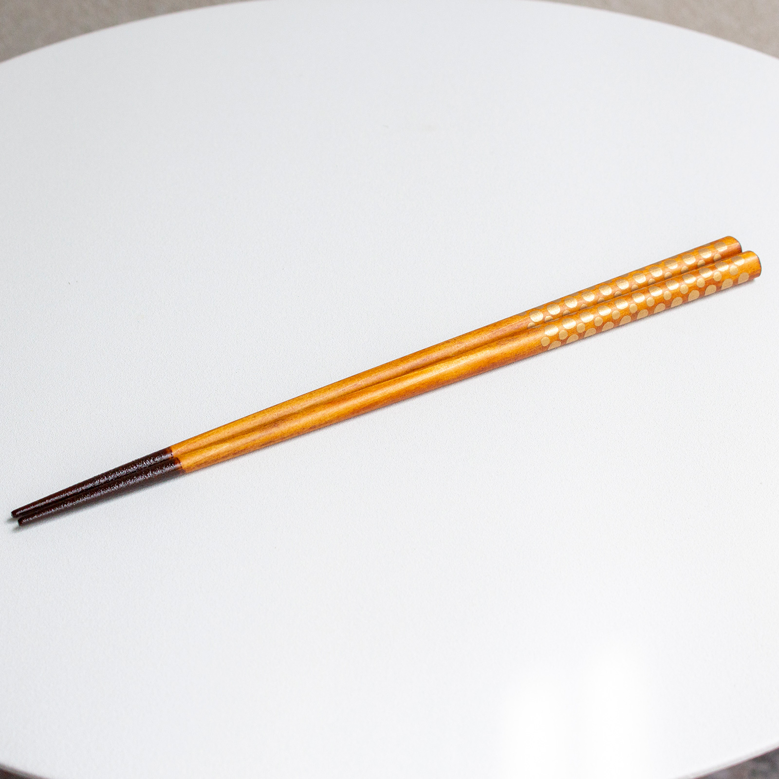 箸 おしゃれ 漆のお箸十八膳 水玉 23cm 1膳 天然木 能登ヒバ 日本製