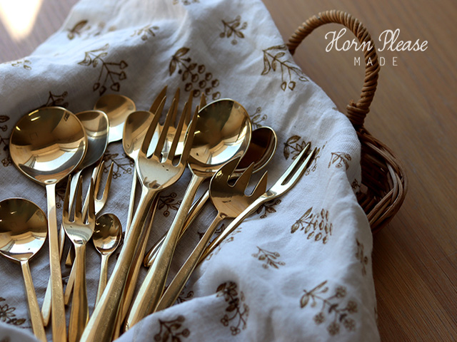 Horn Please MADE ブラス ティースプーン 305534(カトラリー おしゃれ