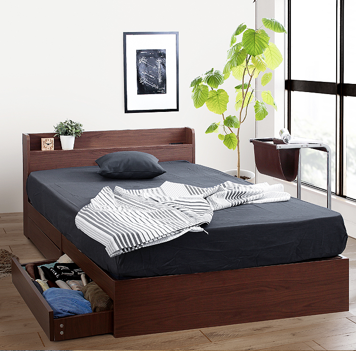 セミダブルベッド チェストベッド ベッド フレーム ベッドフレーム