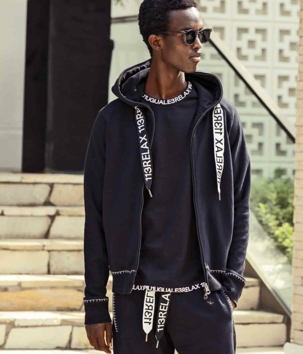 1PIU1UGUALE3 RELAX セットアップ 上下セット ステッチパーカー&パンツ