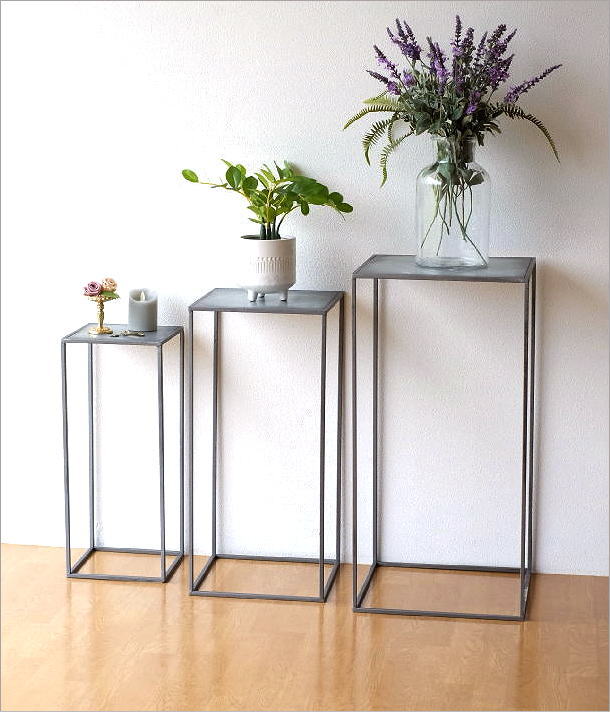 花台 フラワースタンド アイアン ブリキ おしゃれ シャビー 室内 玄関