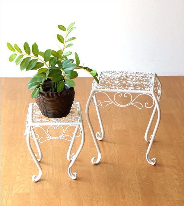 フラワースタンド おしゃれ プランタースタンド 花台 アイアン 猫脚