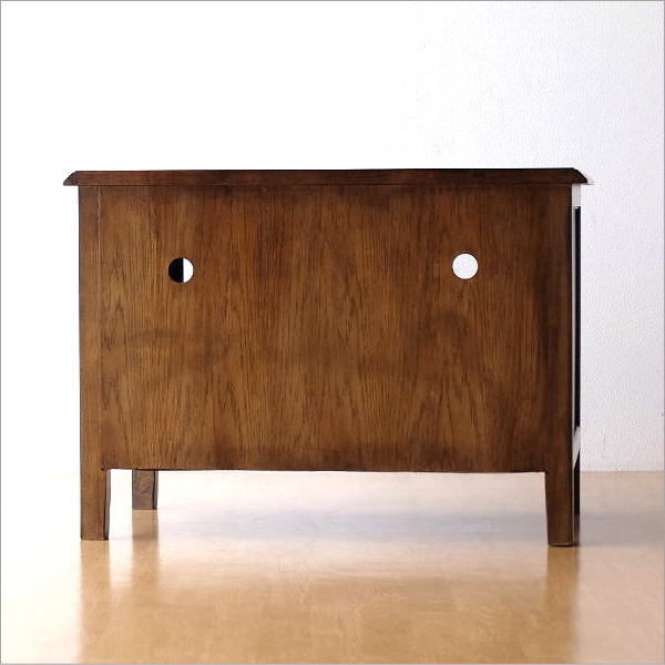 テレビ台 TV台 レトロ アンティーク 木製 無垢材 ナラ材 天然木 ガラス