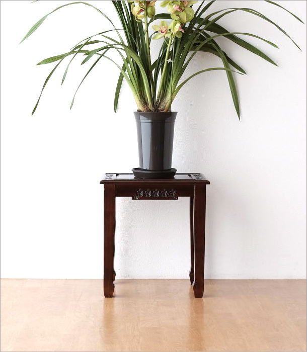 花台 アンティーク調 玄関 花瓶台 室内 ベッド ソファ サイドテーブル