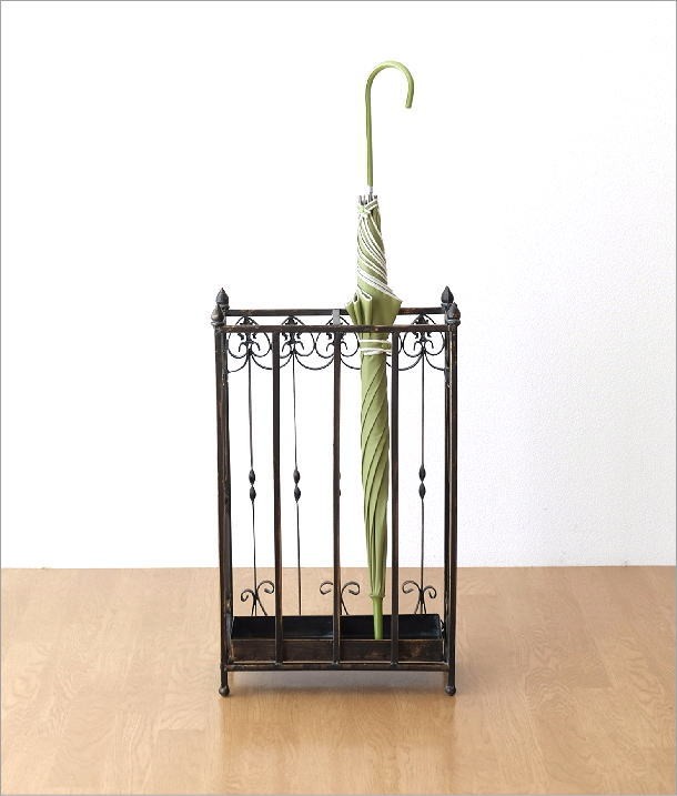 傘立て 傘たて 傘立 スリム おしゃれ アンティーク アイアン 薄型