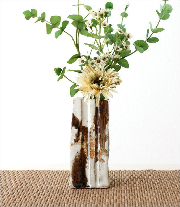 花瓶 花びん 陶器 瀬戸焼 花器 フラワーベース 日本製 和風 手作り