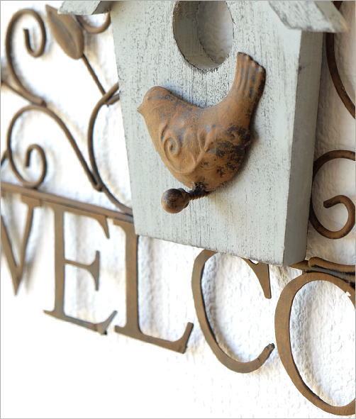 ウェルカムボード 壁掛け おしゃれ 小鳥 吊り下げ 置物 玄関 ガーデン