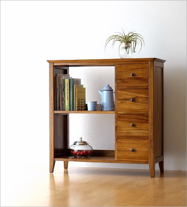 本棚 オープンシェルフ サイドボード リビングボード 飾り棚 引き出し