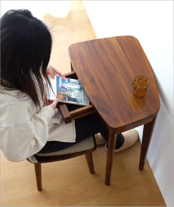 デスク 机 木製 コンパクト 小さい 小さめ スリム おしゃれ 北欧