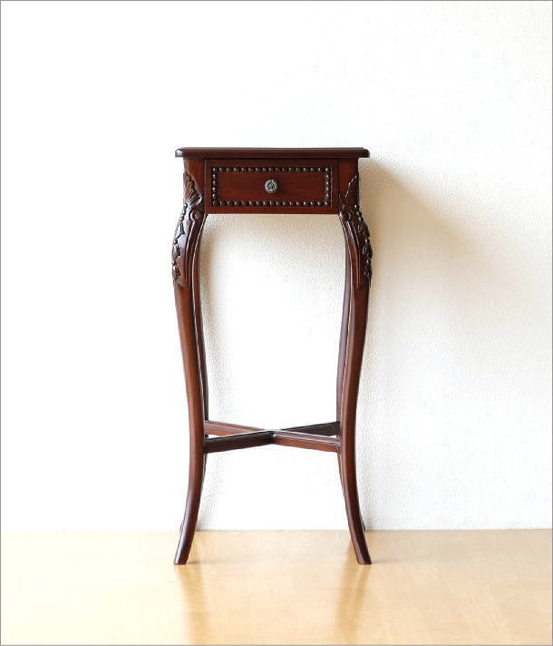 コンソールテーブル スリム 玄関 アンティーク 猫脚 引き出し おしゃれ