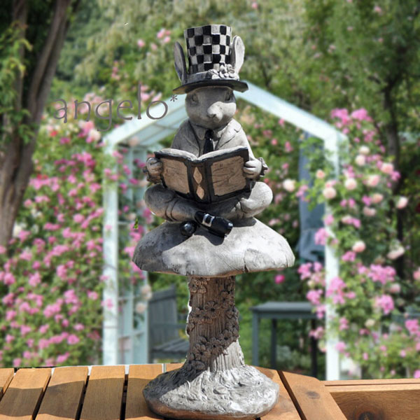 単品 ガーデニング ガーデン 雑貨 うさぎ アリス【ラビットBOOK】樹脂