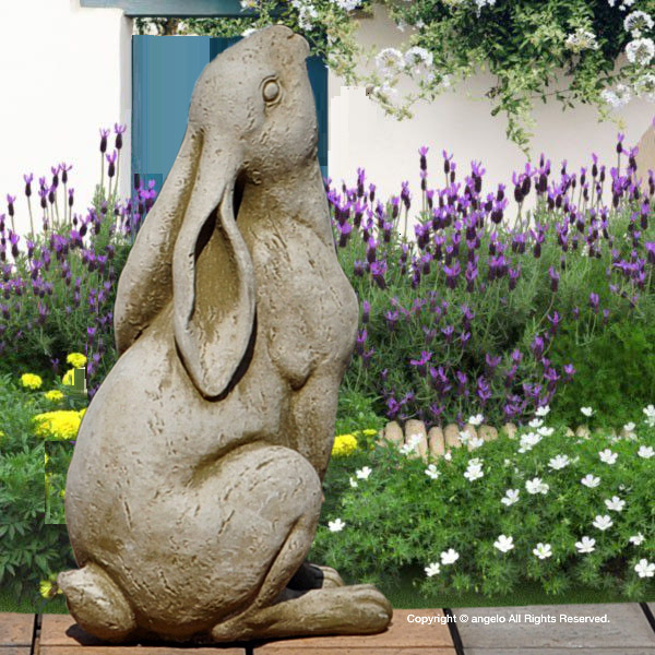 送料無料【ラビットB】【英国製】ガーデニング雑貨 ストーン【うさぎ