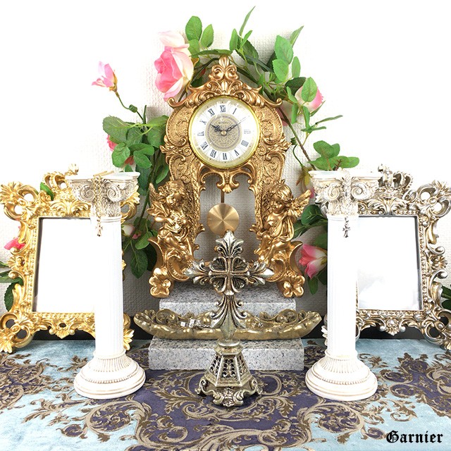 置時計 天使 エンジェル フレア フルールデリス バロック調 装飾