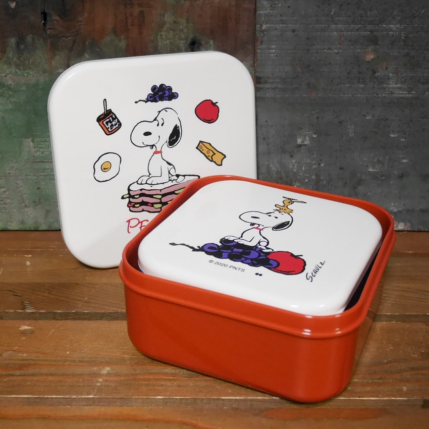 SNOOPY（スヌーピー） ランチボックス 3Pセット PEANUTS シールランチ