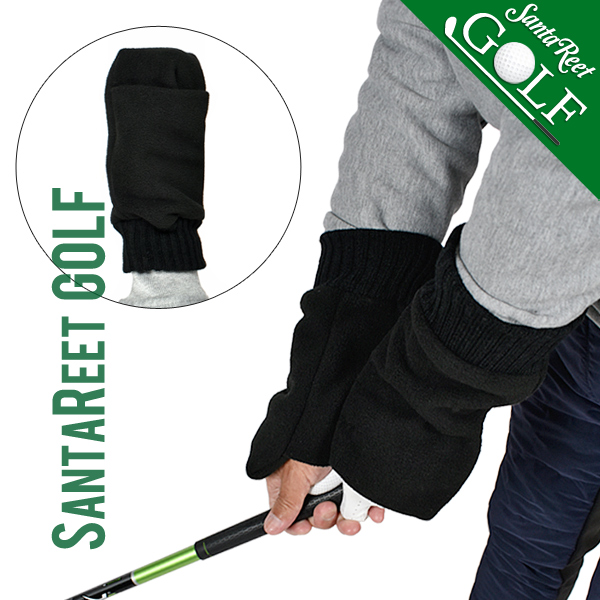 ゴルフ ミトン 手袋 冬 防寒 フリース 両手 左右セット 男女兼用