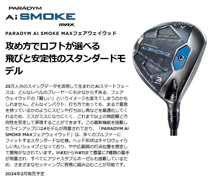 Callaway（キャロウェイ） ゴルフクラブ カスタム PARADYM Ai SMOKE