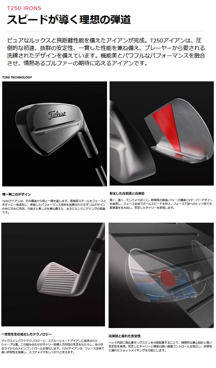 Titleist（タイトリスト） カスタム TITLEIST T250アイアンセット STD