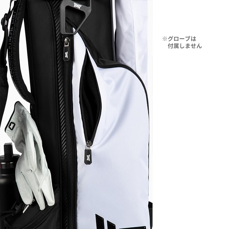 PXG サンデー スタンドバッグ ブラック/ホワイト キャディバッグ B
