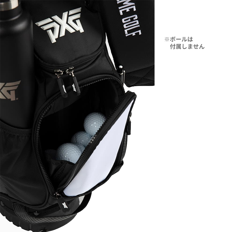 PXG サンデー スタンドバッグ ブラック/ホワイト キャディバッグ B