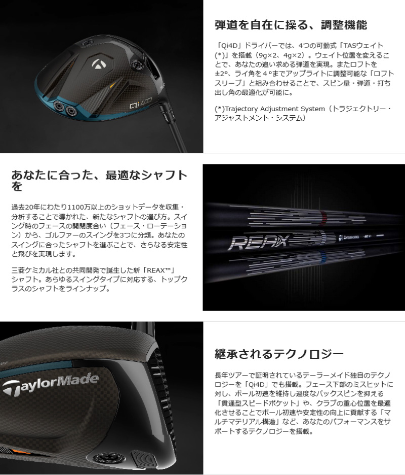TaylorMade（テーラーメイド） 【右用即納あり】2026 Qi4D ドライバー