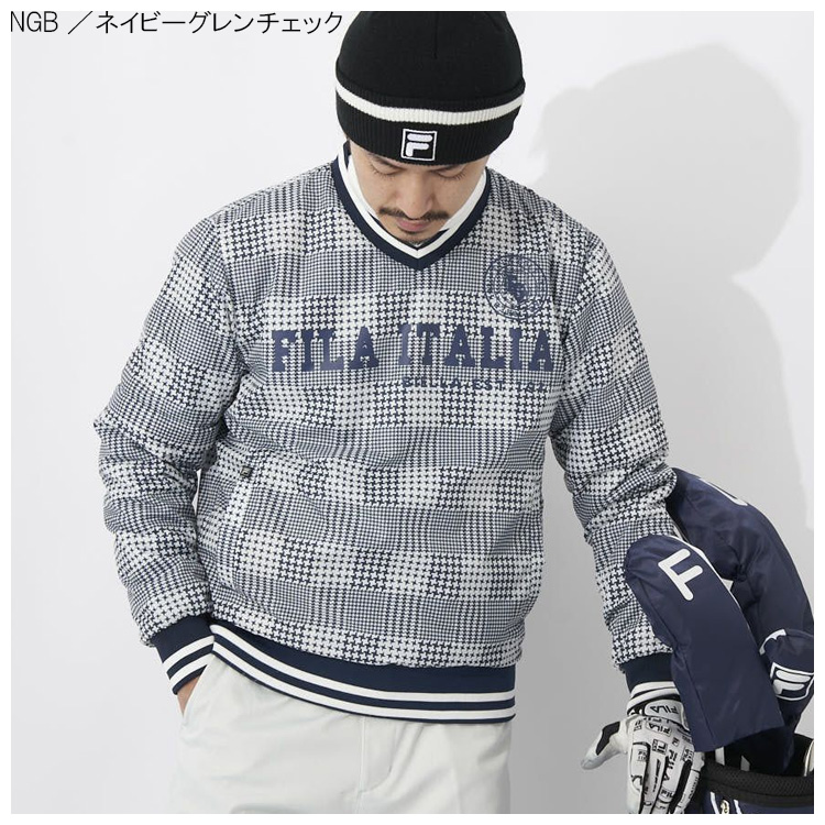FILA GOLF フィラ ゴルフ メンズ 中綿Vネックプルオーバー 781232Y