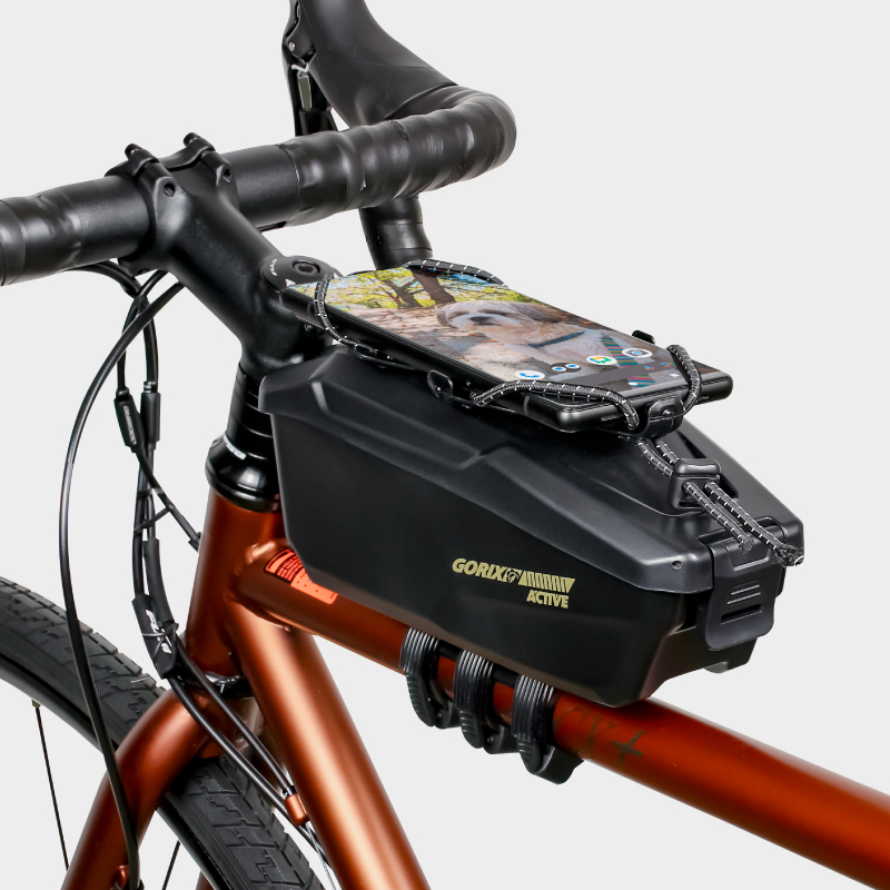 GORIX トップチューブバッグ 自転車 スマホマウント [ 防水/外部衝撃に