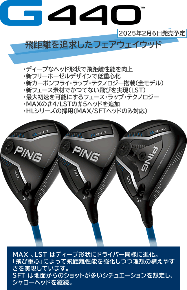 PING（ピン） G440 フェアウェイウッド MAX SFT ゴルフクラブ PING
